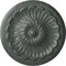 Ekena Millwork Flower Spiral Ceiling Medallion (Canopies up to 2"), 12 1/4"OD x 2 1/4"P, Athenian Green Crackle CM12FLAGC - alternate 1
